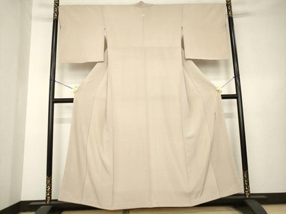 平和屋着物●中條康隆　江戸小紋　万筋　柴染×白　正絹　逸品　AABL3679ck