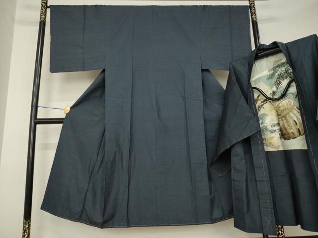 平和屋着物●男性　本場大島紬　アンサンブル　80亀甲　総詰め　正絹　逸品　AABL3688ck