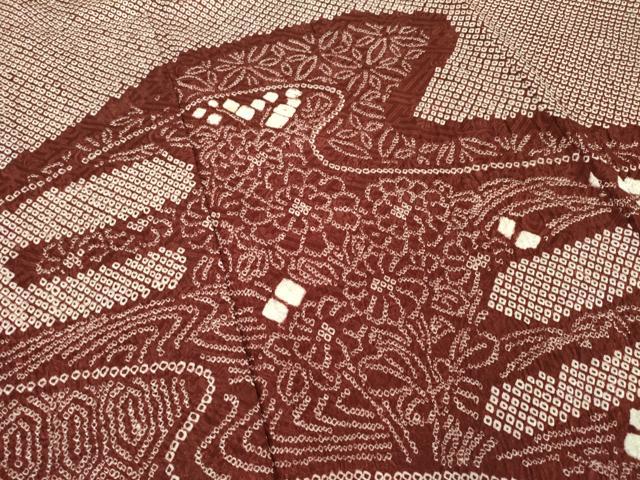 平和屋着物●訪問着　総絞り　流水花文　正絹　逸品　AABL3693ck
