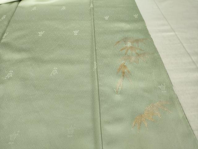 平和屋着物●訪問着　駒刺繍　枝花文　暈し染め　金彩　正絹　逸品　AABL3694ck