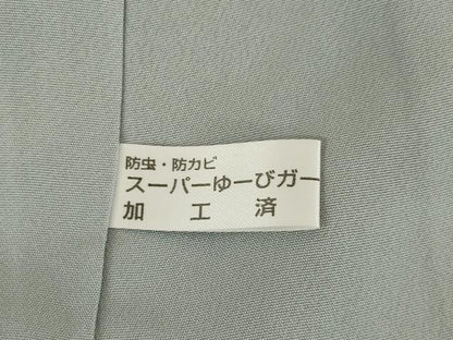 平和屋着物●訪問着　辻が花　舞花文　暈し染め　銀通し地　正絹　逸品　AABL3696ck