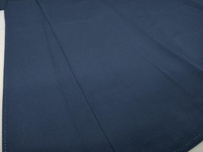 平和屋着物●上質な色無地　藍鉄色　正絹　逸品　AABL3702ck