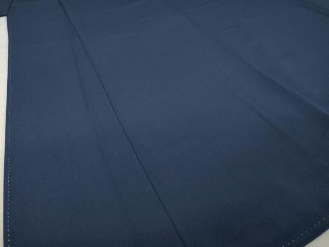 平和屋着物●上質な色無地　藍鉄色　正絹　逸品　AABL3702ck