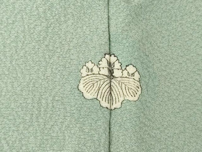 平和屋着物●上質な色無地　利休鼠色　正絹　逸品　AABL3704ck