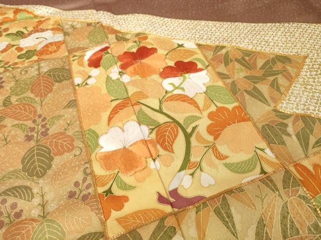 平和屋着物●豪華色留袖　駒刺繍　松皮菱花文　金彩　正絹　逸品　AABL3710ck