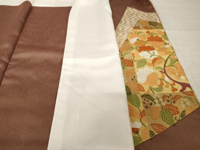 平和屋着物●豪華色留袖　駒刺繍　松皮菱花文　金彩　正絹　逸品　AABL3710ck