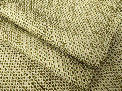 平和屋着物▼大変加工の良い総絞り小紋　霞文　正絹　逸品　AABL3715ck