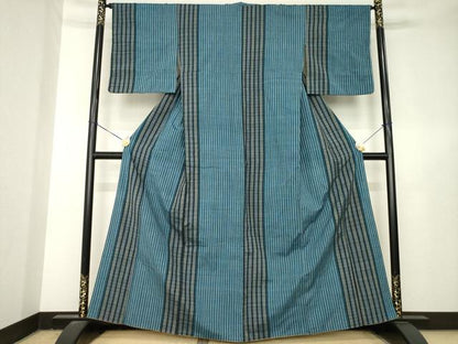 平和屋着物●上質な紬　間道　正絹　逸品　AABL3717ck