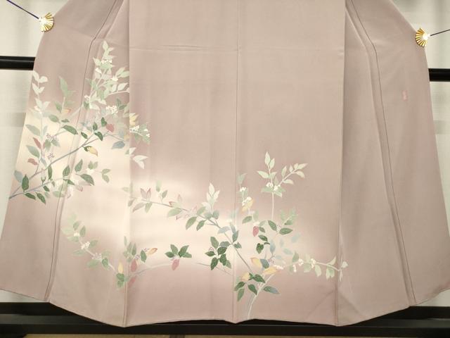 平和屋着物●本加賀友禅作家　成竹登茂男　訪問着　枝花文　暈し染め　正絹　逸品　AABL3718ck