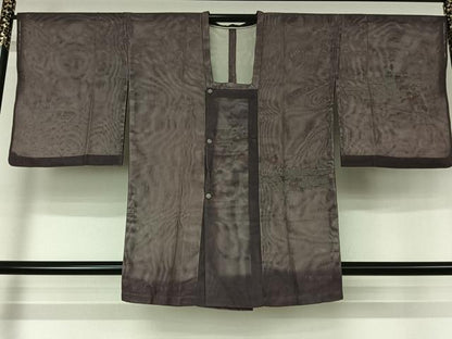 平和屋着物▽道行コート　無双　紗袷　紗×紗　スリーシーズン　春夏秋　塵除け　草花文　正絹　逸品　AABL3721jh