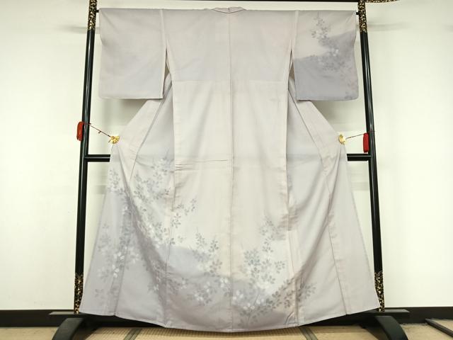 平和屋着物▽訪問着　無双　紗袷　紗×紗　手描き　萩文　暈し染め　正絹　逸品　AABL3726jh