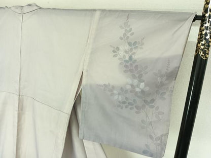平和屋着物▽訪問着　無双　紗袷　紗×紗　手描き　萩文　暈し染め　正絹　逸品　AABL3726jh