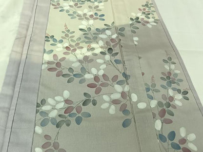 平和屋着物▽訪問着　無双　紗袷　紗×紗　手描き　萩文　暈し染め　正絹　逸品　AABL3726jh
