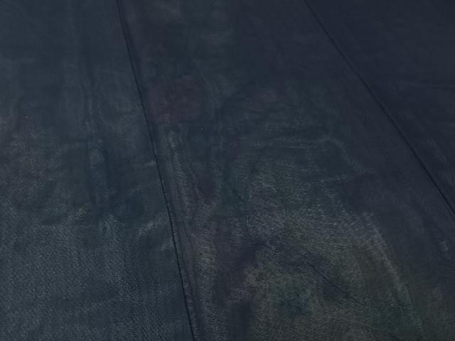 平和屋着物▽訪問着　無双　紗袷　紗×絽　花蝶文　暈し染め　銀彩　正絹　逸品　AABL3728jh
