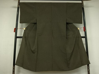 平和屋着物▽男性　お召　単衣　霞文　正絹　逸品　AABL3730jh