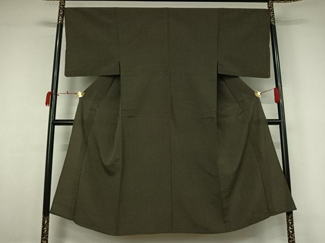 平和屋着物▽男性　お召　単衣　霞文　正絹　逸品　AABL3730jh