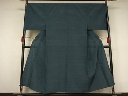 平和屋着物▽男性　お召　単衣　総詰め　正絹　逸品　AABL3731jh