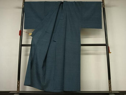 平和屋着物▽男性　お召　単衣　総詰め　正絹　逸品　AABL3731jh
