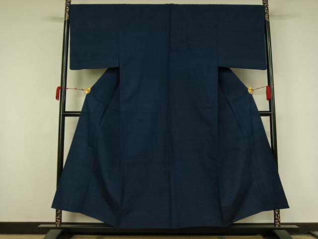 平和屋着物▽男性　紬　単衣　霞文　正絹　逸品　AABL3732jh