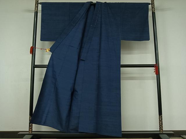 平和屋着物▽男性　紬　単衣　霞文　正絹　逸品　AABL3732jh