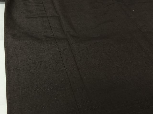 平和屋着物▽男性　小紋　単衣　憲法黒茶色　AABL3736jh