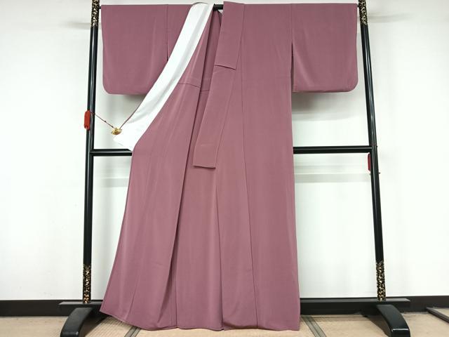 平和屋着物▽色無地　単衣　菖蒲色　鬼しぼ縮緬　洗える着物　AABL3739jh