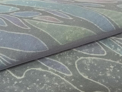平和屋着物▽訪問着　無双　紗袷　紗×紗　流水文　正絹　逸品　AABL3746jh
