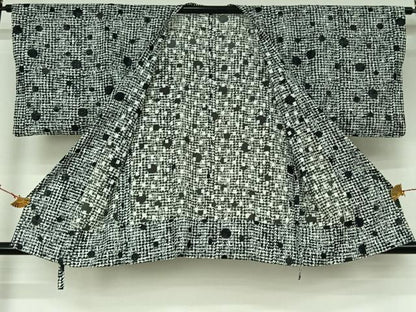 平和屋着物▽道行コート　スリーシーズン　春夏秋　塵除け　丸文　綿　AABL3747jh