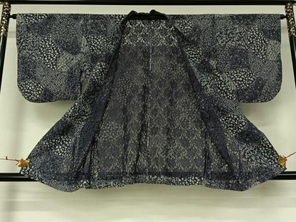 平和屋着物▽道中着　スリーシーズン　春夏秋　塵除け　草花文　AABL3755jh
