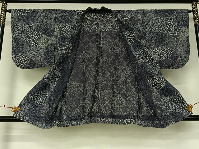 平和屋着物▽道中着　スリーシーズン　春夏秋　塵除け　草花文　AABL3755jh