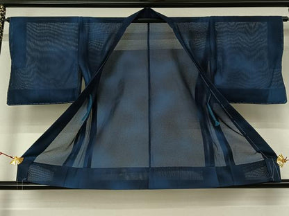 平和屋着物▽羽織　スリーシーズン　春夏秋　塵除け　霞文　正絹　逸品　未使用　AABL3756jh