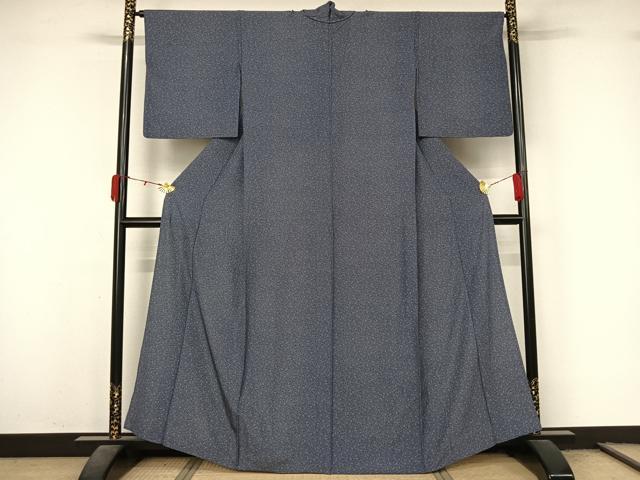 平和屋着物▽江戸小紋　単衣　葡萄唐草文　正絹　逸品　AABL3758jh