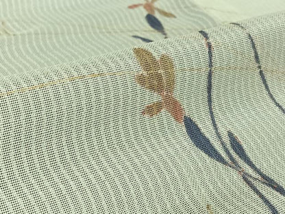 平和屋着物▽訪問着　無双　紗袷　紗×紗　草花文　金彩　正絹　逸品　AABL3759jh