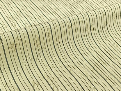 平和屋着物▽お召　単衣　捩り織　縞　勝虫　正絹　逸品　AABL3763jh