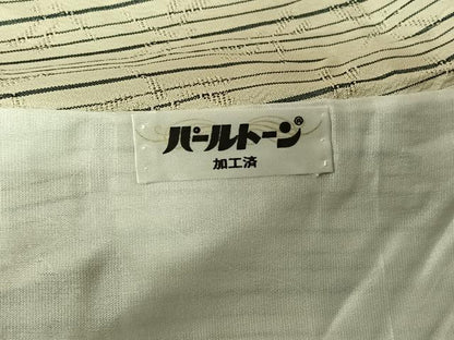 平和屋着物▽お召　単衣　捩り織　縞　勝虫　正絹　逸品　AABL3763jh