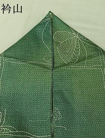 平和屋着物▽上質な小紋　単衣　紬地　舞蝶文　暈し染め　正絹　逸品　AABL3772jh