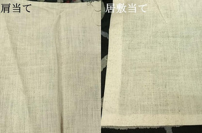 平和屋着物▽上質な紬　単衣　舞花文　黒地　正絹　逸品　AABL3773jh