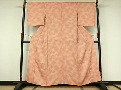 平和屋着物▽上質な小紋　単衣　霞文　正絹　逸品　AABL3774jh