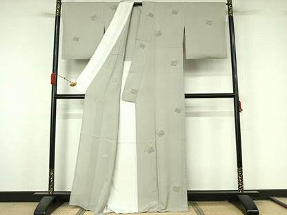平和屋着物▽上質な小紋　単衣　源氏香　金彩　正絹　逸品　AABL3783jh