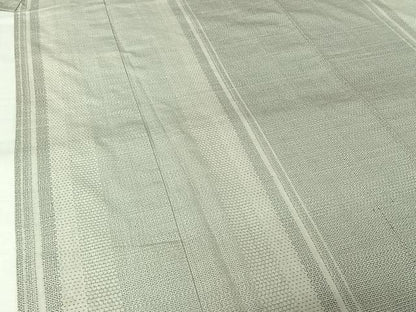 平和屋着物▽結城紬　単衣　100亀甲　間道　正絹　逸品　AABL3790jh
