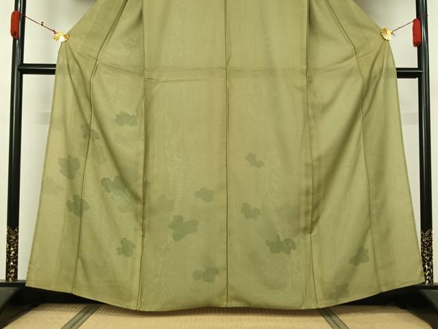 平和屋着物▽訪問着　無双　紗袷　紗×絽　草花文　正絹　逸品　AABL3792jh