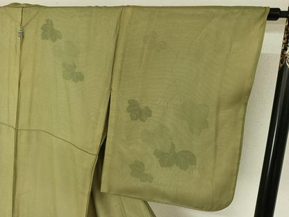 平和屋着物▽訪問着　無双　紗袷　紗×絽　草花文　正絹　逸品　AABL3792jh