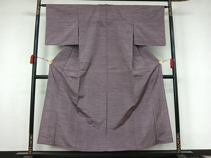 平和屋着物▽上質な紬　単衣　霞文　正絹　逸品　AABL3797jh