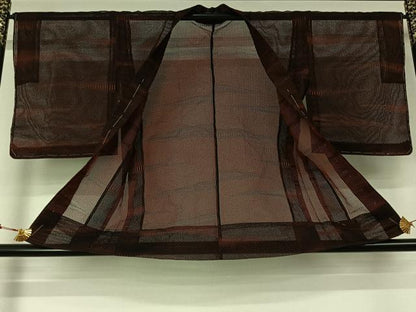 平和屋着物▽羽織　スリーシーズン　春夏秋　塵除け　霞文　正絹　逸品　未使用　AABL3806jh