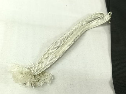 平和屋着物▽羽織　スリーシーズン　春夏秋　塵除け　草花文　黒地　正絹　逸品　AABL3807jh