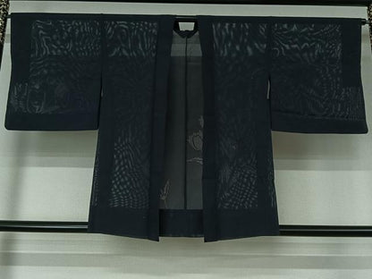 平和屋着物▽羽織　スリーシーズン　春夏秋　塵除け　草花文　正絹　逸品　AABL3809jh
