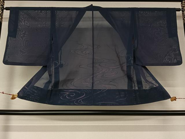 平和屋着物▽羽織　スリーシーズン　春夏秋　塵除け　流水文　正絹　逸品　AABL3813jh