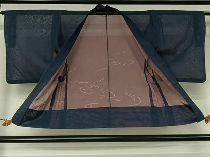 平和屋着物▽羽織　スリーシーズン　春夏秋　塵除け　流水文　正絹　逸品　AABL3813jh