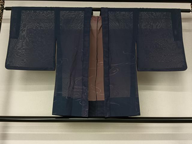 平和屋着物▽羽織　スリーシーズン　春夏秋　塵除け　流水文　正絹　逸品　AABL3813jh