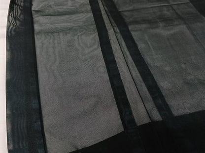 平和屋着物▽羽織　スリーシーズン　春夏秋　塵除け　黒地　正絹　逸品　AABL3817jh